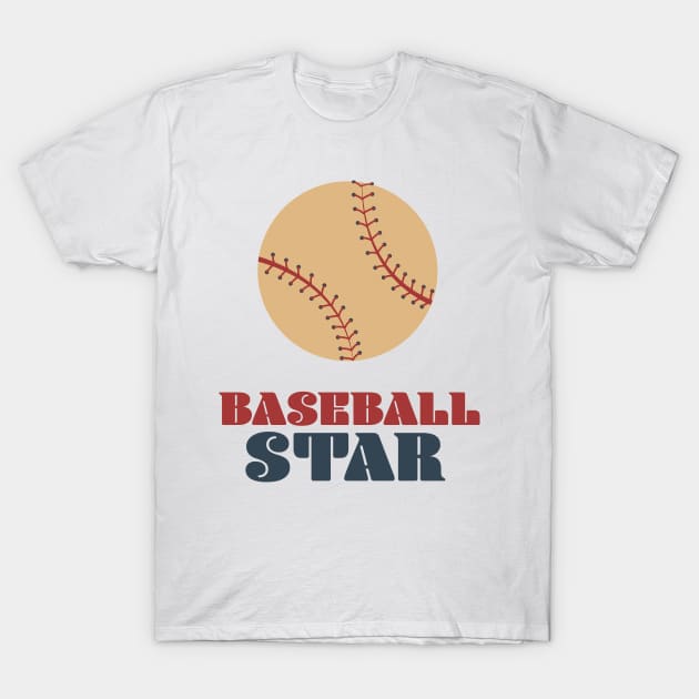 Baseball Star T-Shirt by nickemporium1